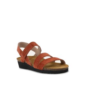 kayla - women's sandals in spice nubuck/orange from naot