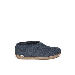 A - Unisex Slippers in Blue Denim from Glerups