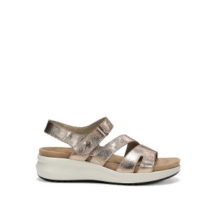 Yagon - Women's Sandals in Laminado Cava (Gold) from Fluchos