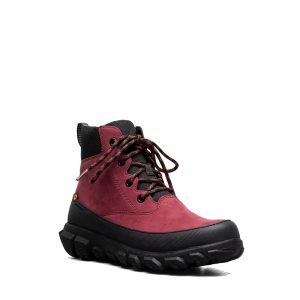 Cedar Mid Lace - Women's Ankle Boots in Red Wine from Bogs