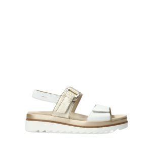 Dakota - Women's Sandals in Charm (White & Gold) from Mephisto