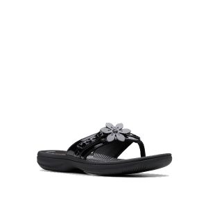 Breeze Opal - Women's Sandals/Mules in Black Pat/Varnish from Clarks