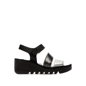 BEXY575FLY - Women's Sandals in Silver/Black from Fly London